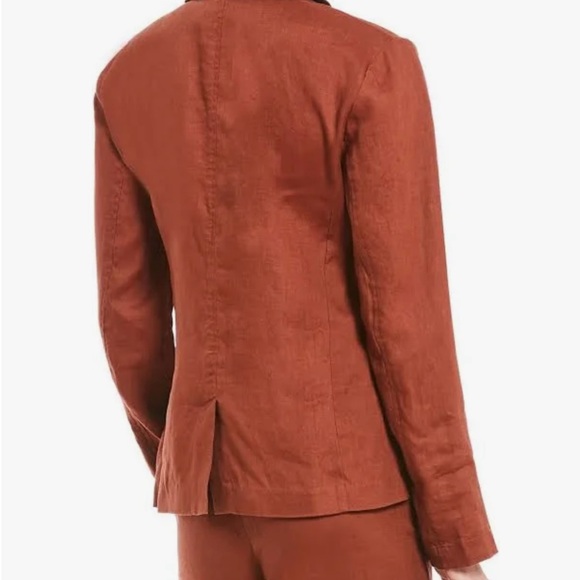 Eileen Fisher Women’s Organic Linen Rust Colored Blazer size M - Picture 2 of 8